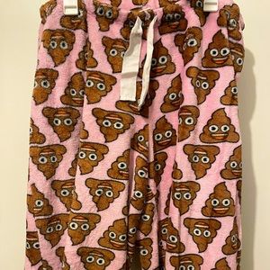 XL 💩 emoji pajamas. Very thick, warm & soft. 100% polyester